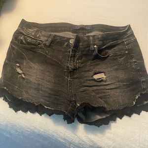 Tinsel size 28 distress black ripped jeans